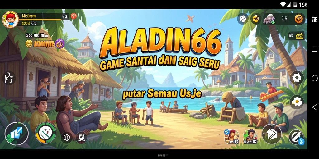 Screenshot gameplay ALADIN66 menunjukkan keseruan permainan dan grafis yang cerah.