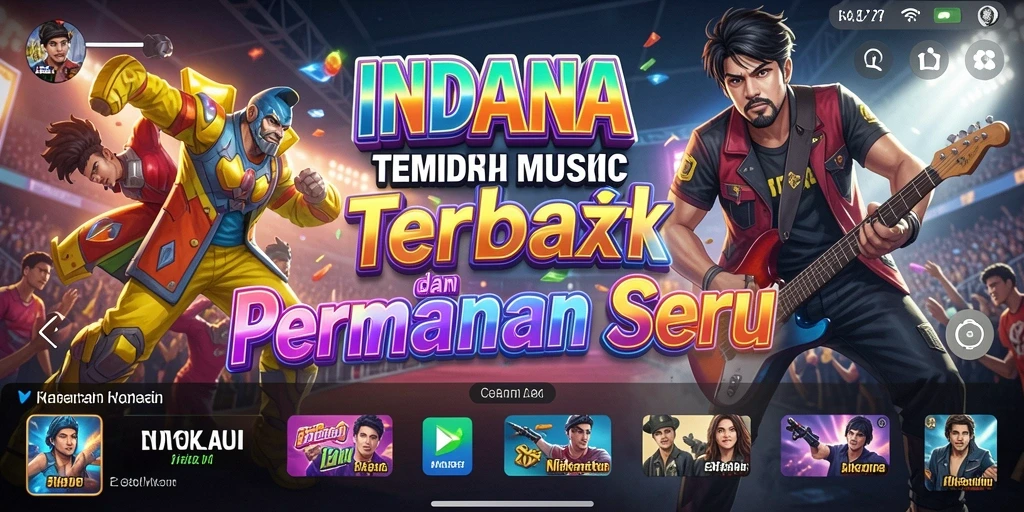 Tampilan gameplay INDAAA yang seru dan penuh warna.