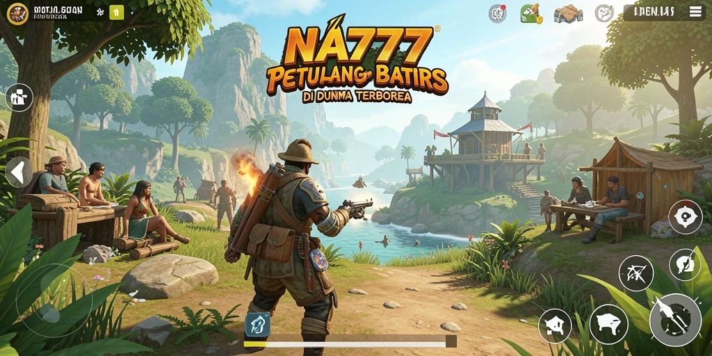 Screenshot NA777 menampilkan petualangan epik dalam dunia terbuka.