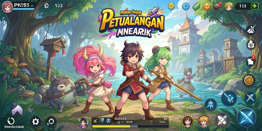 Gameplay PK95 yang seru dengan karakter Anime ikonik.