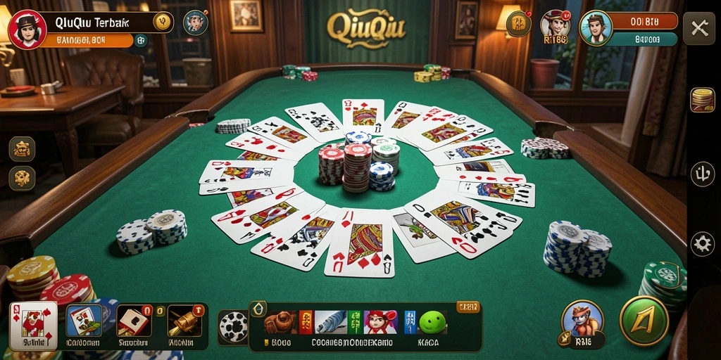 Tampilan gameplay QiuQiu yang menarik dan interaktif.