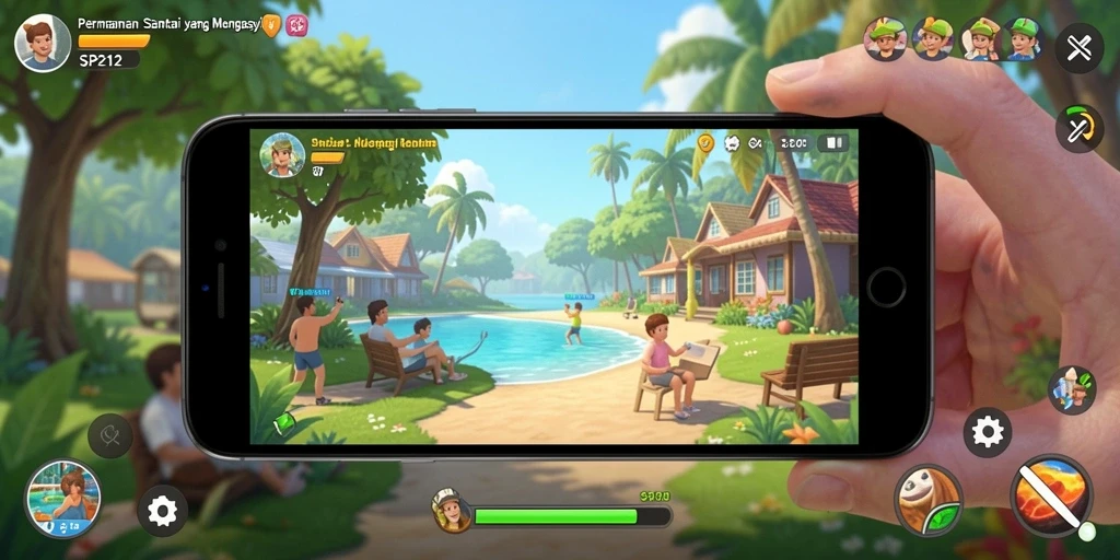 Menampilkan gameplay menarik dalam SP212 yang penuh warna.
