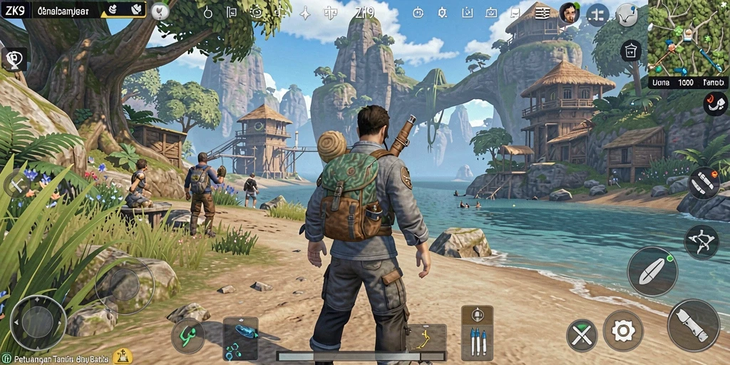 Gameplay ZK9 menampilkan petualangan seru di dunia terbuka yang luas.