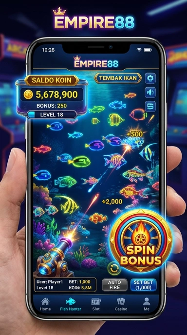 Tampilan antarmuka aplikasi empire88 yang user-friendly.