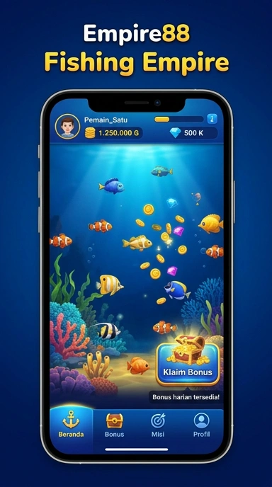 Screenshot fitur unggulan dalam aplikasi empire88.